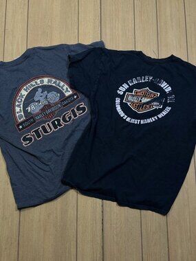 Harley Davidson tee bundle: 2018 Sturgis Black Hills + Sun H-D Colorado